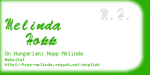 melinda hopp business card